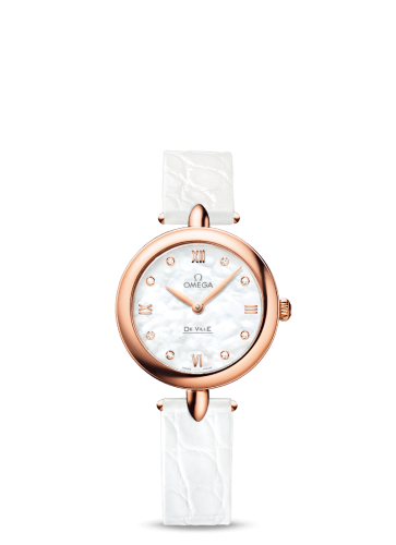 Omega De Ville Prestige Dewdrop Quartz 27.4 Red Gold / MOP